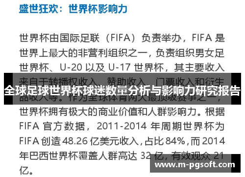 全球足球世界杯球迷数量分析与影响力研究报告